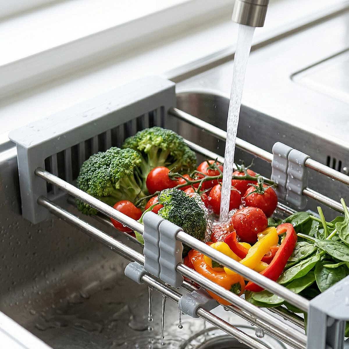 Ayarlanabilir Yıkama ve Kurutma Rafı - 4